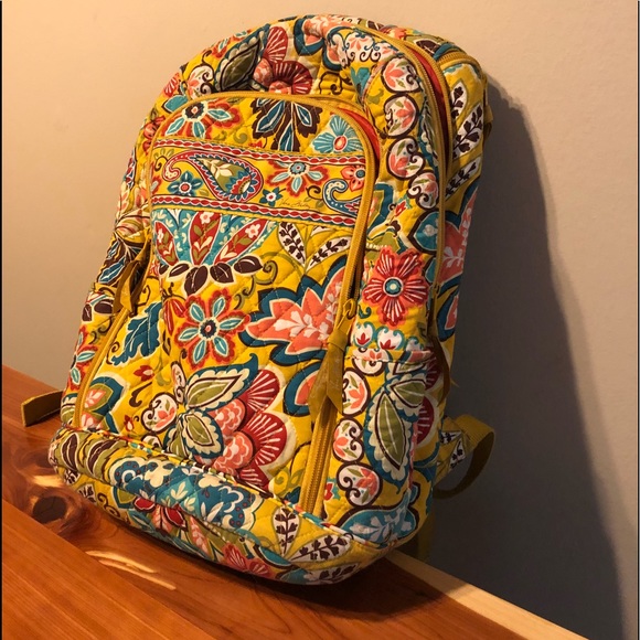 yellow vera bradley backpack